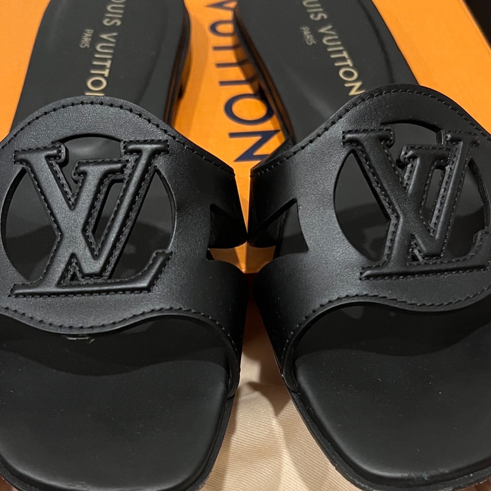 Louis Vuitton Black Isola Sandals - Size 36